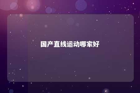国产直线运动哪家好 