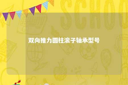 双向推力圆柱滚子轴承型号 