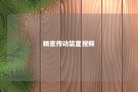 精密传动装置视频 