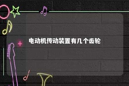 电动机传动装置有几个齿轮 