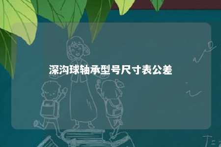 深沟球轴承型号尺寸表公差 